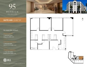 95 Merrick Way, Coral Gables, FL for lease Floor Plan- Image 1 of 1