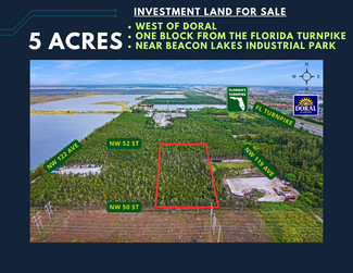 Plus de détails pour NW 119 Avenue &  NW 50 Sreet, Doral, FL - Terrain à vendre