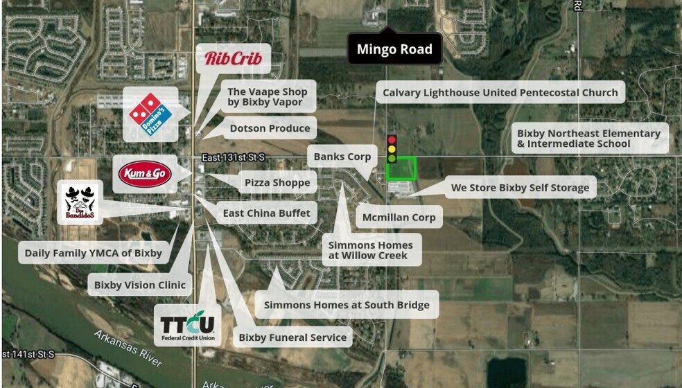 9712 E 131st St, Bixby, OK à vendre - Aérien - Image 1 de 2