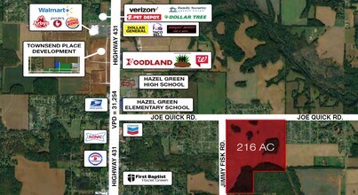 1 Joe Quick Rd, Hazel Green, AL - Aérien  Vue de la carte
