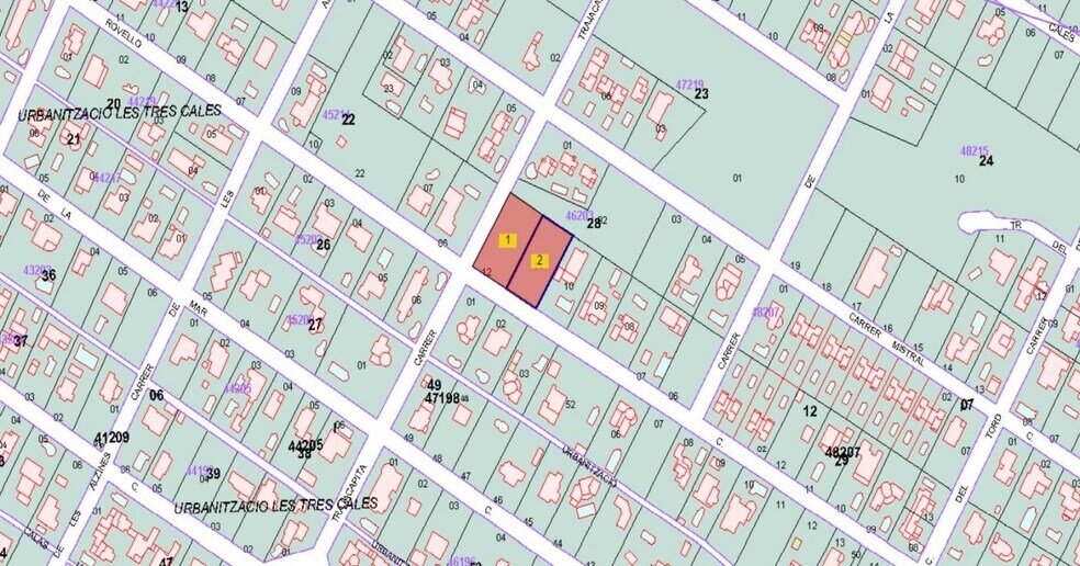 Carrer Rovelló, 1020, L'Ametlla de Mar, Tarragona for sale - Plat Map - Image 2 of 2