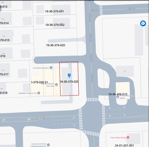 100 W 14 Mile Rd, Birmingham, MI for lease - Plat Map - Image 2 of 2