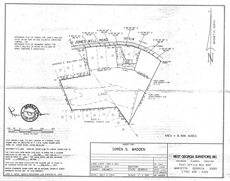 3552 Jones Mill Rd, Atlanta, GA for sale - Plat Map - Image 2 of 2