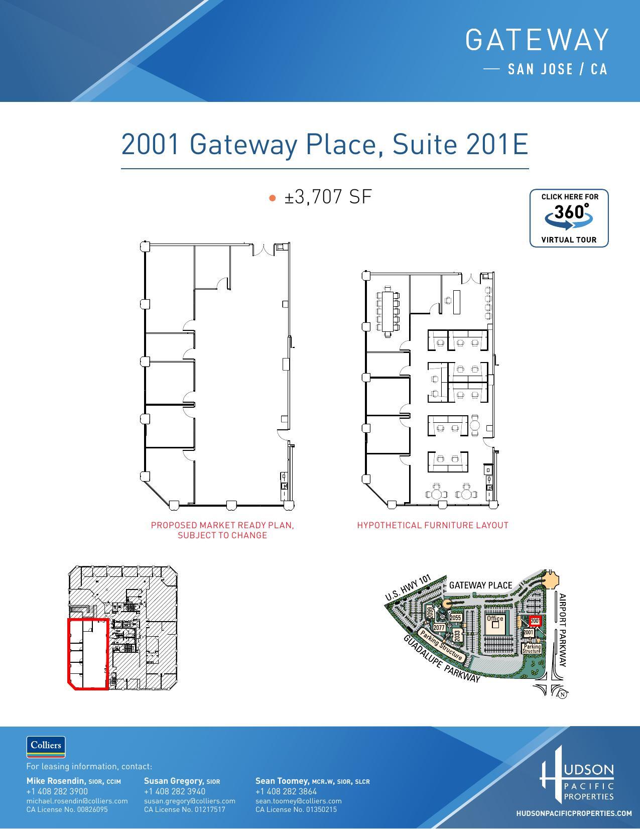 2033 Gateway Pl, San Jose, CA for lease Floor Plan- Image 1 of 1