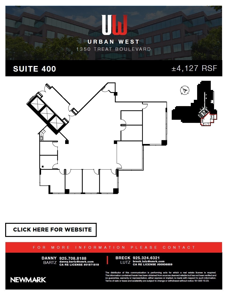1350 Treat Blvd, Walnut Creek, CA à louer Plan d’étage- Image 1 de 1