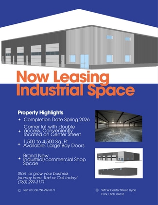 Plus de détails pour 920 W Center St, Hyde Park, UT - Industriel à louer
