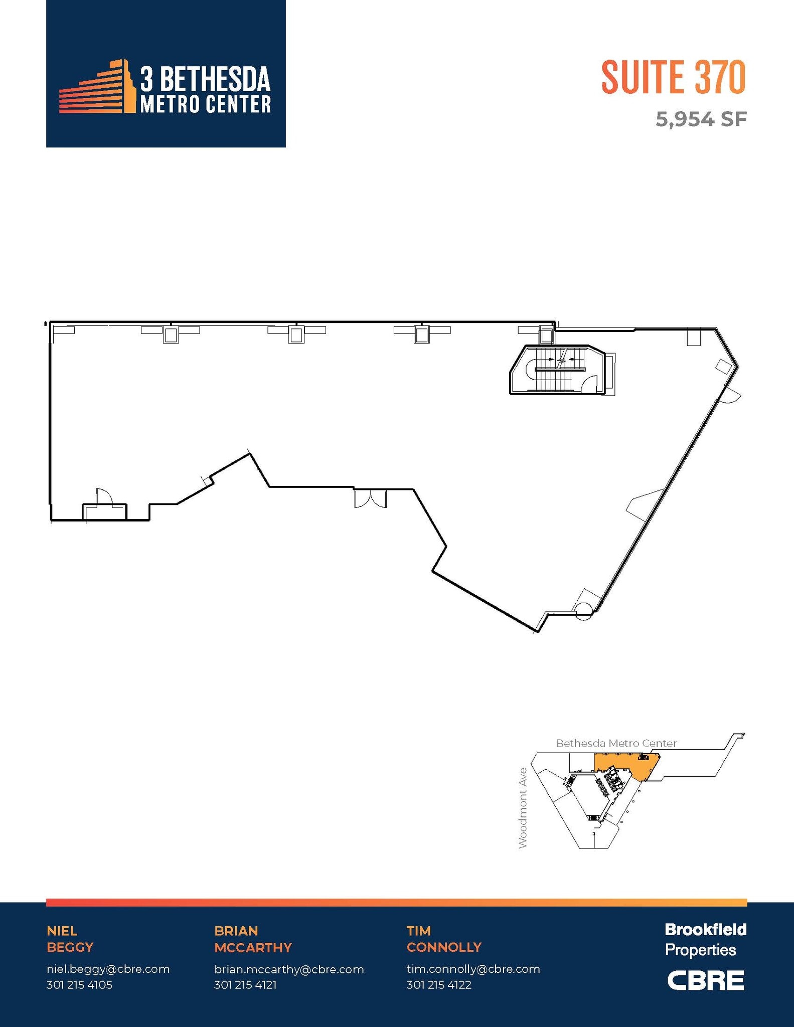 3 Bethesda Metro Center, Bethesda, MD for lease Floor Plan- Image 1 of 1
