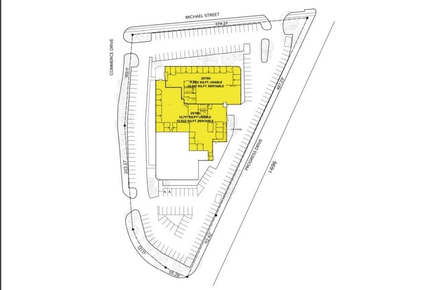 25780-25790 Commerce Dr, Madison Heights, MI à louer - Plan d’étage - Image 2 de 7