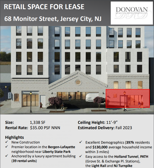 68 Monitor St., Jersey City, NJ à vendre - Photo du bâtiment - Image 1 de 1