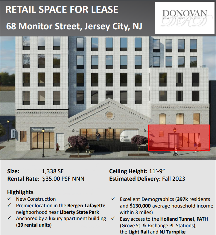 68 Monitor St., Jersey City, NJ à vendre Photo du bâtiment- Image 1 de 1