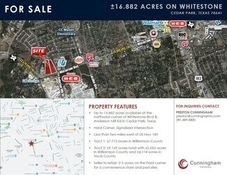 More details for W Whitestone, Cedar Park, TX - Land for Sale