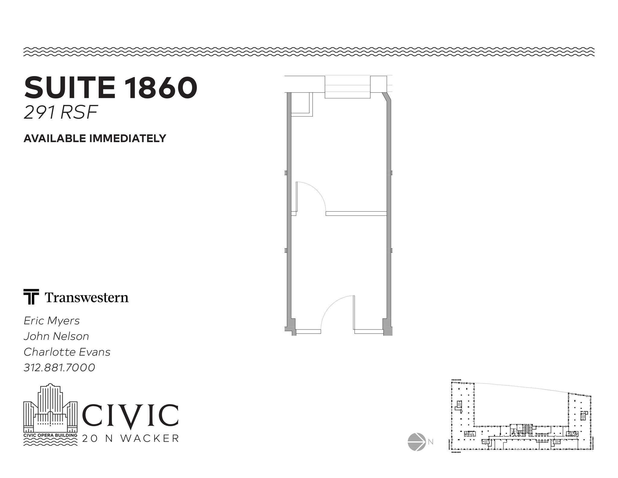 20 N Wacker Dr, Chicago, IL à louer Plan d’étage- Image 1 de 1