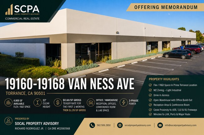 More details for 19160-19168 Van Ness Ave, Torrance, CA - Flex for Lease