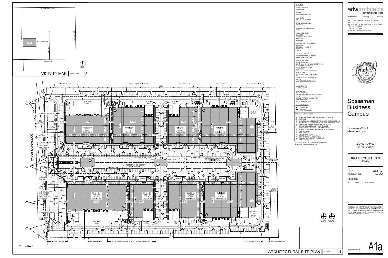 3327 S Sossaman Rd, Mesa, AZ à louer Plan de site- Image 1 de 1