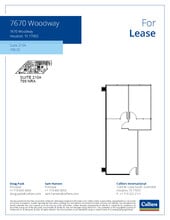 7670 Woodway Dr, Houston, TX à louer Plan d’étage- Image 1 de 1