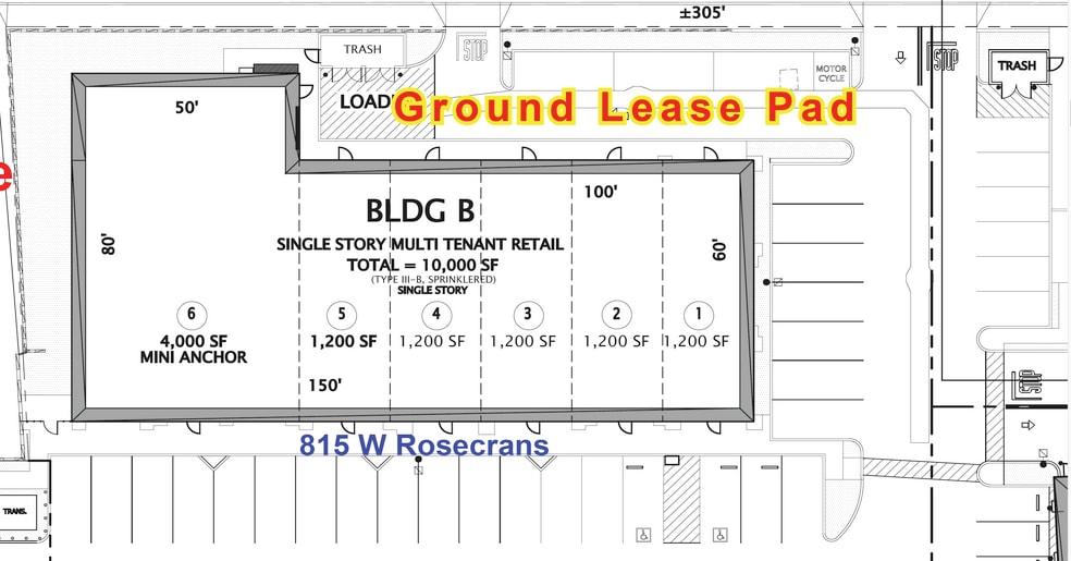 815 W Rosecrans Ave, Compton, CA à louer - Plan de site - Image 3 de 11