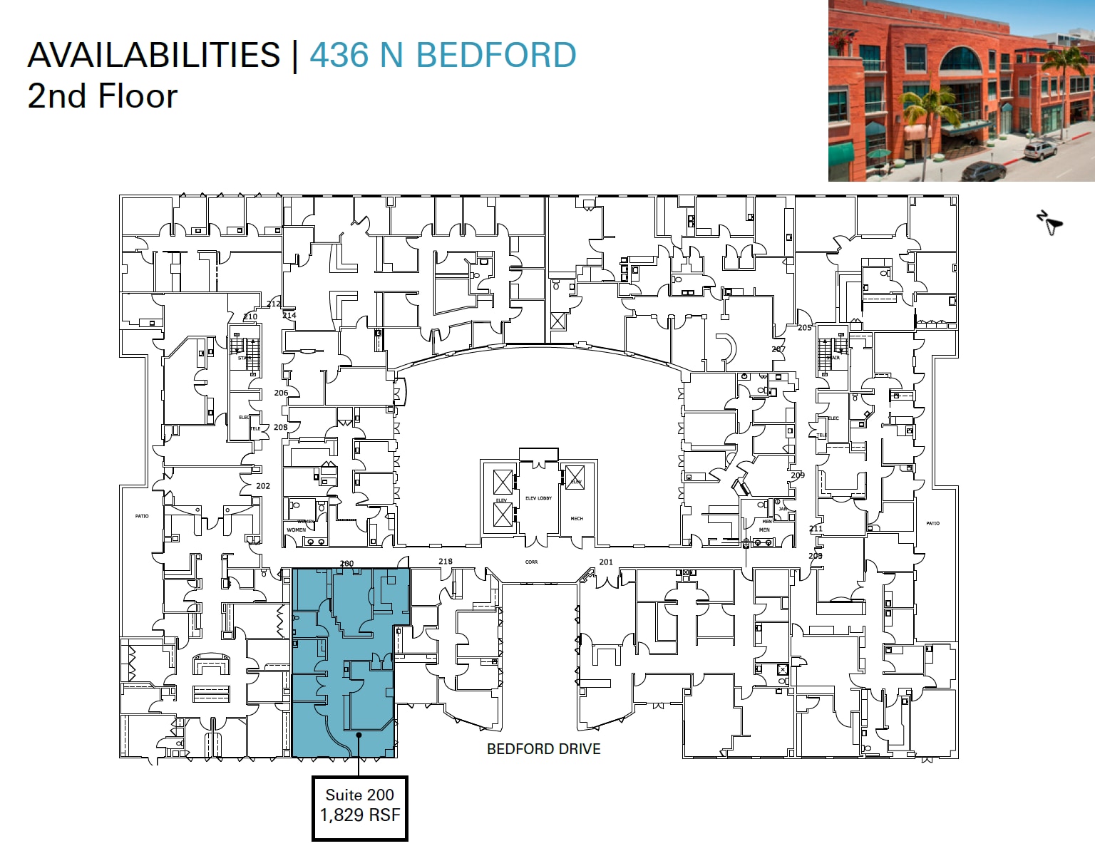 428-444 N Bedford Dr, Beverly Hills, CA à louer Plan d’étage- Image 1 de 1