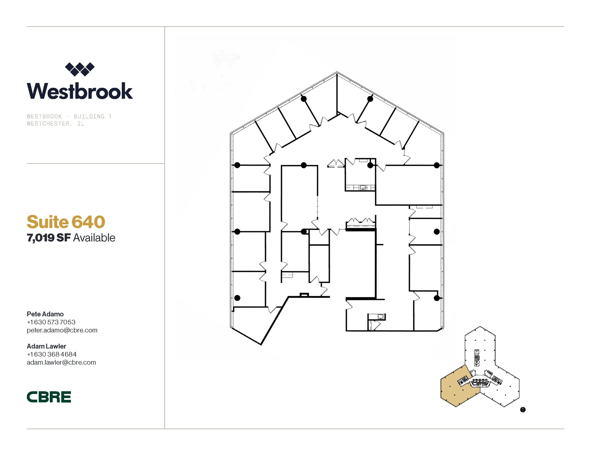 1 Westbrook Corporate Ctr, Westchester, IL for lease Floor Plan- Image 1 of 1