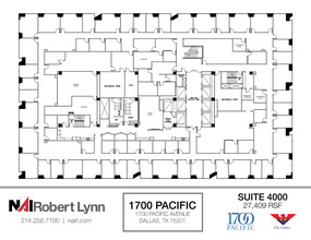 1700 Pacific Ave, Dallas, TX à louer Plan d  tage- Image 1 de 1