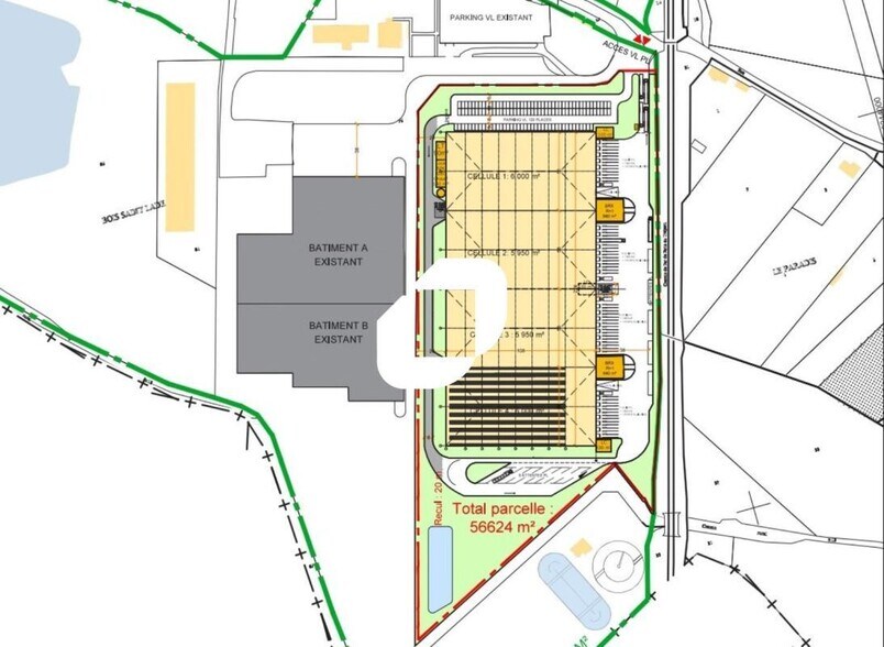 Industrial in Warluis for lease - Site Plan - Image 3 of 3