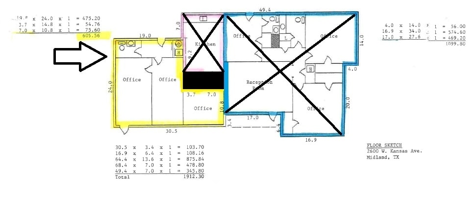 2600 W Kansas Ave, Midland, TX for lease Floor Plan- Image 1 of 1