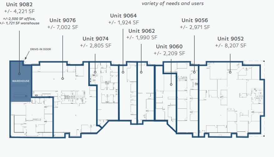 9011-9045 N Deerwood Dr, Brown Deer, WI for lease Floor Plan- Image 1 of 1