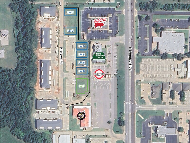 SWC S Douglas Blvd, Midwest City, OK for sale - Aerial - Image 2 of 2