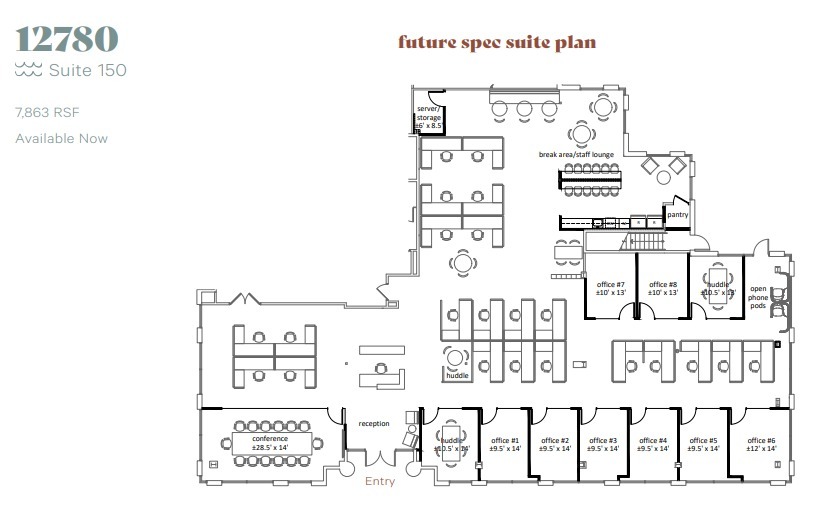 12750 High Bluff Dr, San Diego, CA à louer Plan d’étage- Image 1 de 1