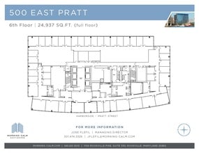 500 E Pratt St, Baltimore, MD for lease Floor Plan- Image 1 of 1