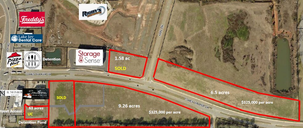 Lake Joy Road, Warner Robins, GA à vendre - Aérien - Image 1 de 2