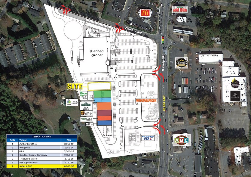 2511 N Center St, Hickory, NC à louer - Aérien - Image 2 de 3