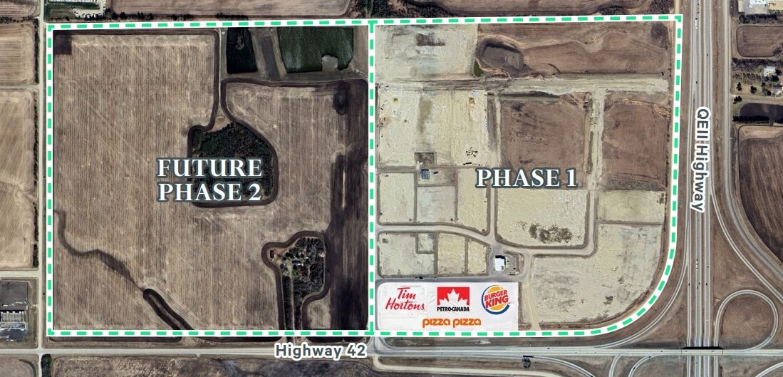 Junction 42, Penhold, AB for sale Aerial- Image 1 of 2