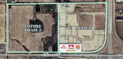 Junction 42, Penhold, AB - Aerial  map view