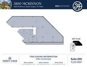 3100 McKinnon St, Dallas, TX à louer Plan d’étage- Image 1 de 1