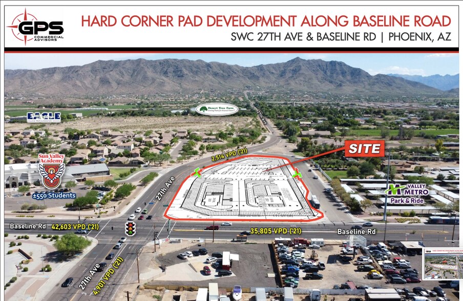 SW Baseline Rd & 27th Ave, Phoenix, AZ à vendre - Aérien - Image 2 de 6