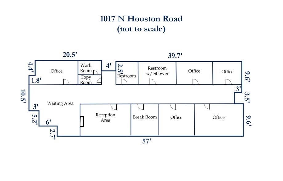 1017 N Houston Rd, Warner Robins, GA à vendre - Plan d’étage - Image 2 de 3