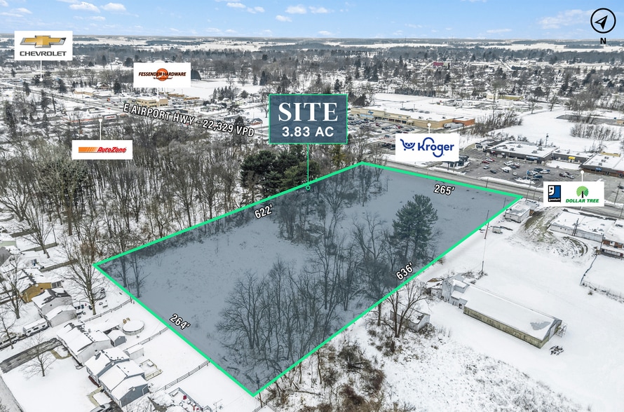 126 E Airport Hwy, Swanton, OH for sale - Aerial - Image 2 of 4