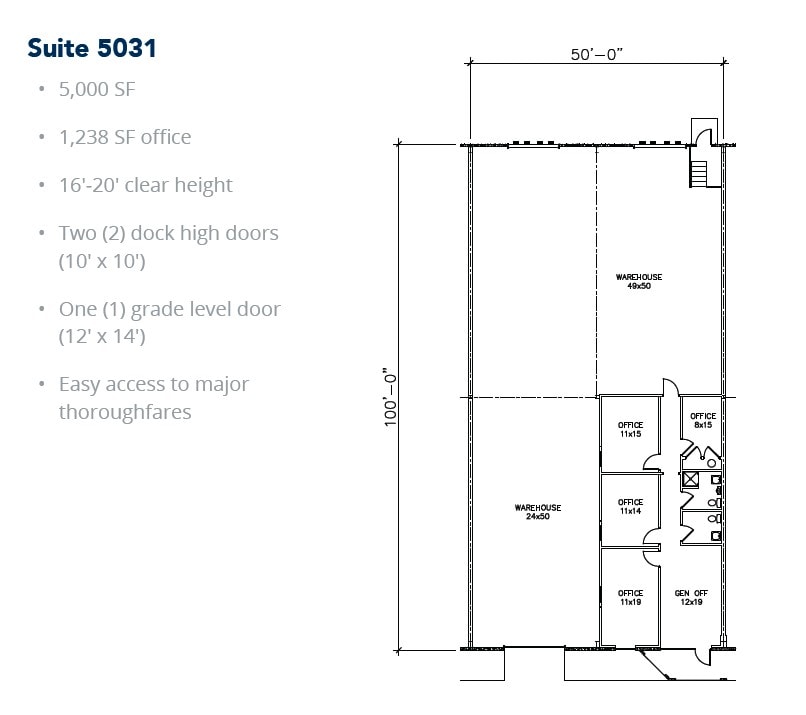 5029-5047 Martin Luther King Fwy, Fort Worth, TX à louer Plan d’étage- Image 1 de 1