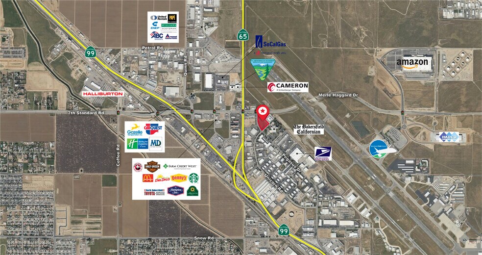 3800 Pegasus Dr, Bakersfield, CA à louer - Aérien - Image 2 de 3