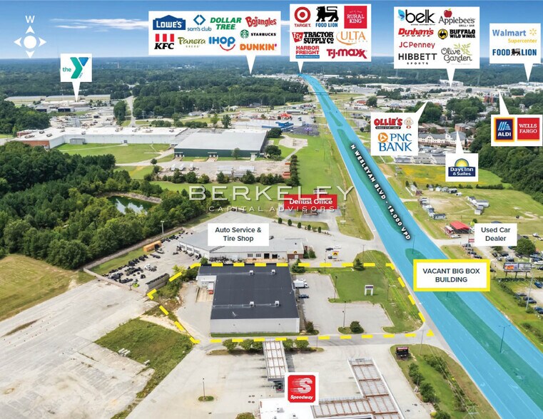 1473 N Wesleyan Blvd, Rocky Mount, NC à vendre - Photo du bâtiment - Image 3 de 8