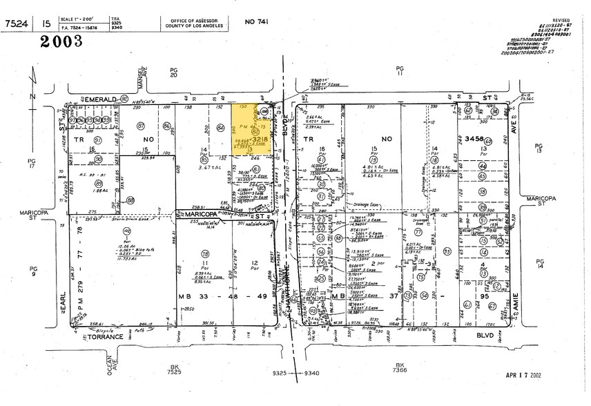 20821 Hawthorne Blvd, Torrance, CA for lease - Plat Map - Image 3 of 12