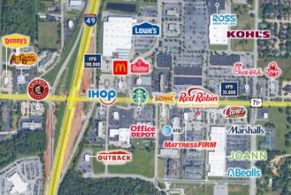 4300 W Walnut St, Rogers, AR - AERIAL map view