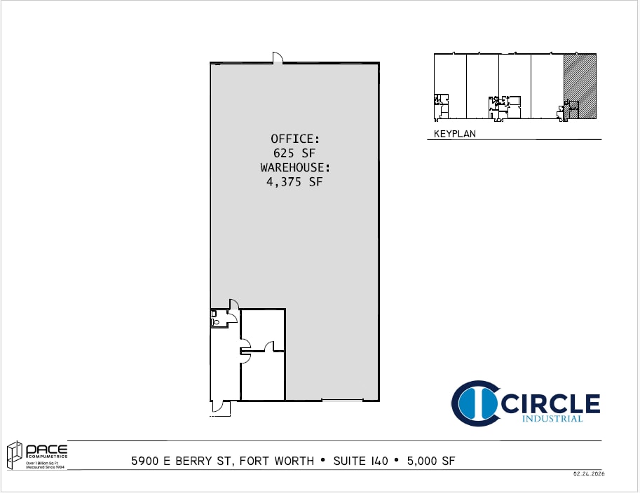 5848-5884 E Berry St, Fort Worth, TX à louer Plan d’étage- Image 1 de 1