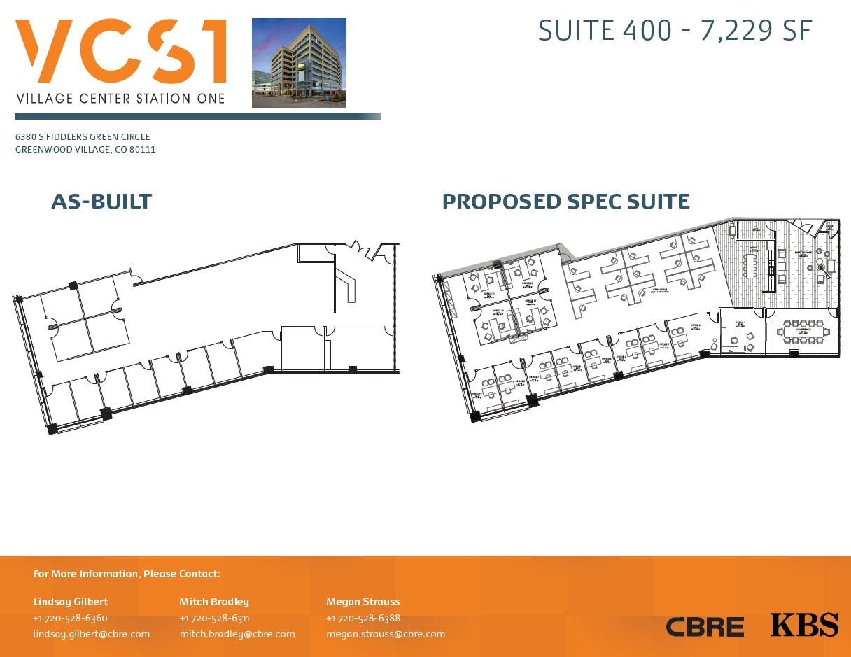 6380 S Fiddlers Green Cir, Greenwood Village, CO à louer Plan d’étage- Image 1 de 2