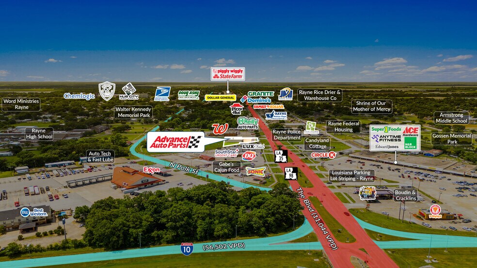 1206 The Blvd, Rayne, LA à vendre - Photo du bâtiment - Image 2 de 5