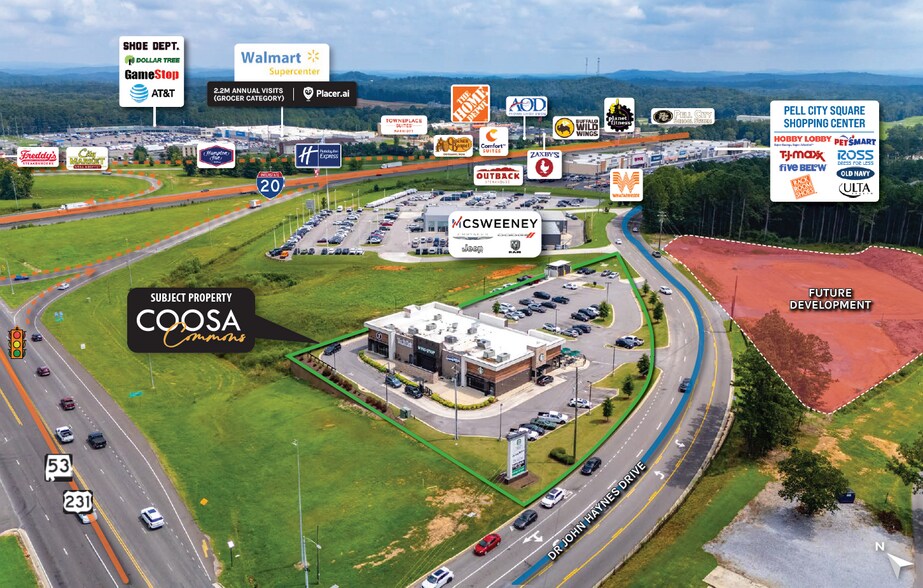 2401-2413 Dr John Haynes Dr, Pell City, AL à vendre - Photo du bâtiment - Image 3 de 6