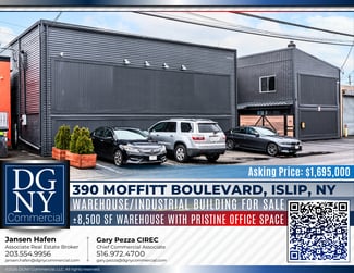 Plus de détails pour 390 Moffitt Blvd, Islip, NY - Industriel à vendre
