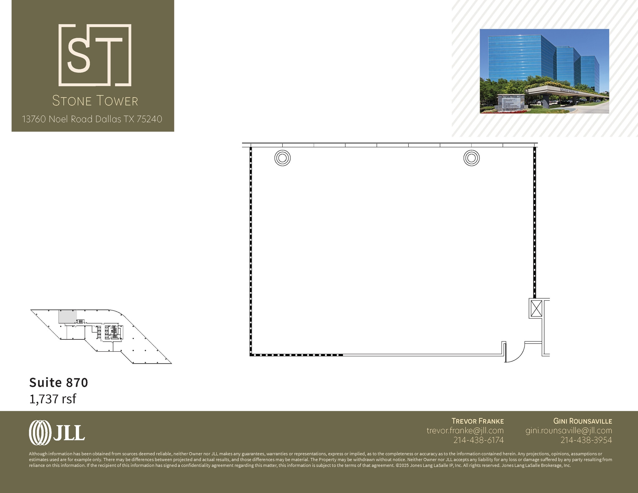 13760 Noel Rd, Dallas, TX à louer Plan d’étage- Image 1 de 1
