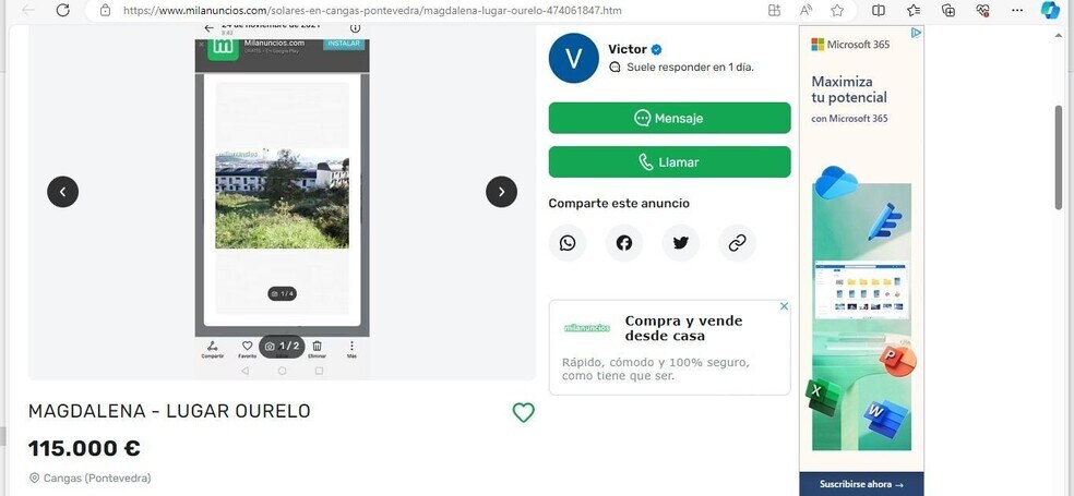 Terrain dans Cangas, Pontevedra à vendre - Photo du bâtiment - Image 1 de 1