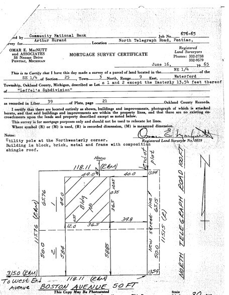 93 Telegraph Rd, Waterford, MI à vendre - Plan de site - Image 2 de 2